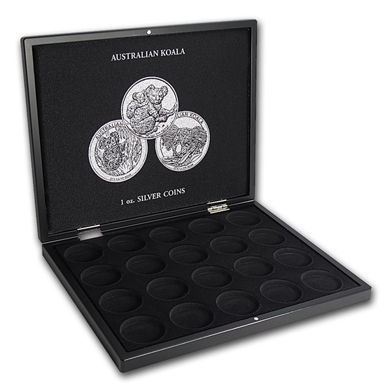 1 oz Australian Silver Koala 20-Piece Black Presentation Box 1 oz Australian Silver Koala 20-Piece Black Presentation Box